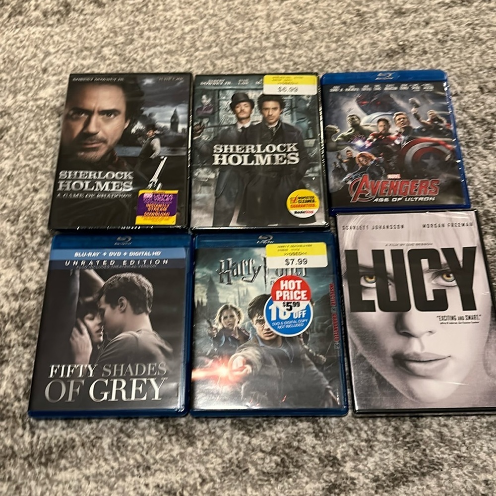 Lot of 6 movies half brand new